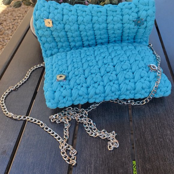 Handcrafted Crochet Clutch Handmade Bag, Shoulder Bag, Woven Purse, Knit Bag - Picture 5 of 5